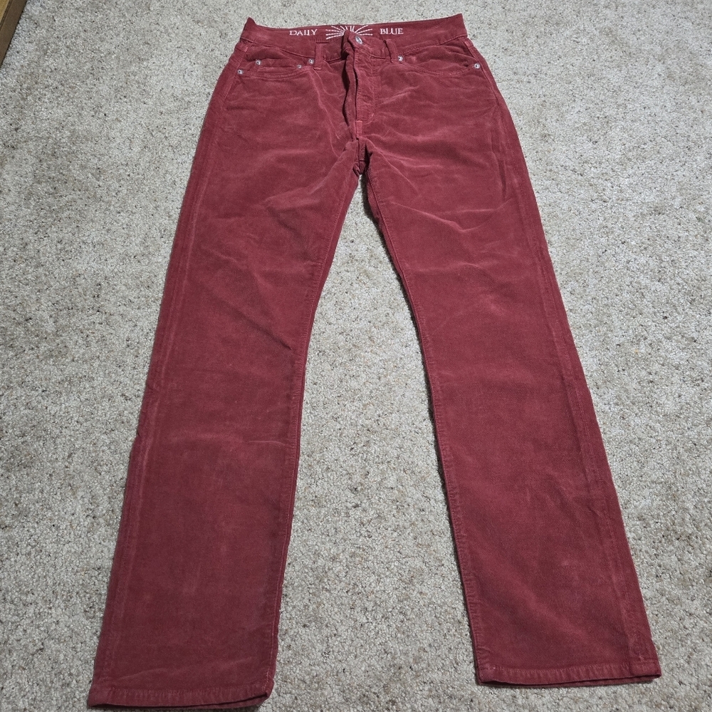 Daily Blue Corduroy Manya In Swing Pants NWOT